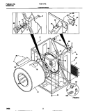 CABINET / DRUM Diagram and Parts List for FDE747RET0  Frigidaire Dryer