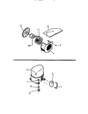 AIR HANDLING PARTS, COMPRESSOR Diagram and Parts List for MH525A2SA  Kelvinator Air Conditioner