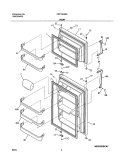 DOOR Diagram and Parts List for FRT18HS6AWA  Frigidaire Refrigerator