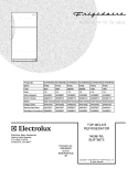 COVER Diagram and Parts List for BLRT86TEB4  Frigidaire Refrigerator