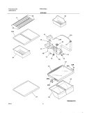 SHELVES Diagram and Parts List for FRT21FS5AW0  Frigidaire Refrigerator