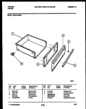 DRAWER PARTS Diagram and Parts List for 30-3991-00-03  Tappan Range