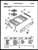 COOKTOP PARTS Diagram and Parts List for 72-3981-23-04  Tappan Range