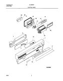 CONTROL PANEL Diagram and Parts List for GLDB958AB1  Frigidaire Dishwasher