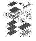 SHELVES, DIVIDERS Diagram and Parts List for PRT154MCD5  Frigidaire Refrigerator