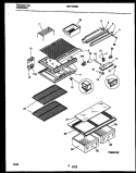SHELVES AND SUPPORTS Diagram and Parts List for WRT18FGBW0  Frigidaire Refrigerator