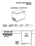 COVER Diagram and Parts List for MFU14M2FW1  Frigidaire Freezer