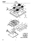 TOP / DRAWER Diagram and Parts List for TEF365BEWB  Tappan Range