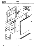 DOOR Diagram and Parts List for FDB636GFR4  Frigidaire Dishwasher