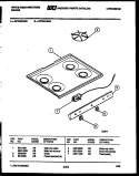 COOKTOP PARTS Diagram and Parts List for GF780KXW3  Frigidaire Range