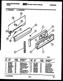 BACKGUARD Diagram and Parts List for GF780KXW3  Frigidaire Range
