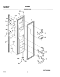 FREEZER DOOR Diagram and Parts List for FRS26HF6BQ2  Frigidaire Refrigerator