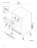 CABINET Diagram and Parts List for EI24RD65KS0  Electrolux Refrigerator