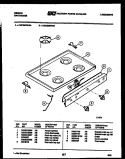 COOKTOP PARTS Diagram and Parts List for CGC3M6WXA  Gibson Range