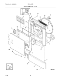 FRONT PANEL/LINT FILTER Diagram and Parts List for FGQ1442FE2  Frigidaire Dryer