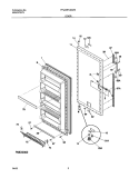 DOOR Diagram and Parts List for FFU20FC6AW3  Frigidaire Freezer