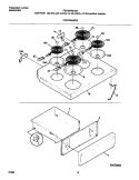 TOP / DRAWER Diagram and Parts List for FEF322WHSA  Frigidaire Range
