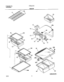 SHELVES Diagram and Parts List for FRT21LR7AQ2  Frigidaire Refrigerator