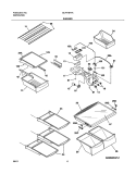 SHELVES Diagram and Parts List for GLRT187TAQ0  Frigidaire Refrigerator