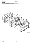 DOOR Diagram and Parts List for FGF353CASH  Frigidaire Range