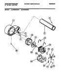 MOTOR, BLOWER HOUSING Diagram and Parts List for WDE546RBD1  Frigidaire Dryer