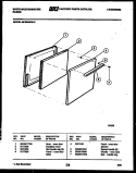 DOOR PARTS Diagram and Parts List for GF600HXW3  Frigidaire Range