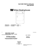 COVER Diagram and Parts List for WDG546RET0  Frigidaire Dryer