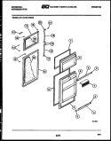 DOOR PARTS Diagram and Parts List for GTL175BH3  Uni Refrigerator