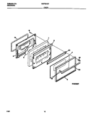 DOOR Diagram and Parts List for MGF331BFDB  Frigidaire Range
