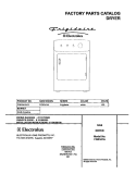 COVER Diagram and Parts List for FGR341AC0  Frigidaire Dryer