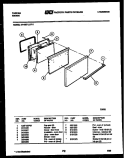 DOOR PARTS Diagram and Parts List for 37-1007-00-05  Tappan Range