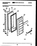 FREEZER DOOR PARTS Diagram and Parts List for RS227MCV0  Frigidaire Refrigerator