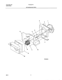 AIR HANDLING PARTS Diagram and Parts List for FAC053J7A3  Frigidaire Air Conditioner