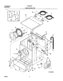 CABINET DOOR AND TOP Diagram and Parts List for FWT867GHQ0  Frigidaire Washer