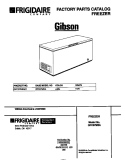 COVER Diagram and Parts List for GFC07M3AD1  Gibson Freezer
