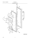 REFRIGERATOR DOOR Diagram and Parts List for FFSC2323LE2  Frigidaire Refrigerator