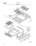 TOP / DRAWER Diagram and Parts List for TGF324WHSD  Tappan Range