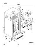 CABINET Diagram and Parts List for PLRT217TAB1  Frigidaire Refrigerator