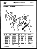 BACKGUARD Diagram and Parts List for 30-3860-00-01  Tappan Range