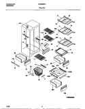 SHELVES Diagram and Parts List for FRS22WPCD2  Frigidaire Refrigerator