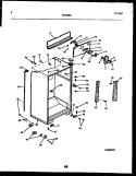 CABINET PARTS Diagram and Parts List for RT195SCF0  Frigidaire Refrigerator