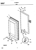 DOOR Diagram and Parts List for GFU12M0HW0  Gibson Freezer