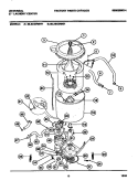WASHER - TUBS, HOSES, MOTOR Diagram and Parts List for MLXE42RBW1  Frigidaire Washer Dryer Combo
