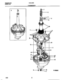 TRANSMISSION Diagram and Parts List for MLXE42REW2  Frigidaire Washer Dryer Combo