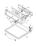 CONTROLS / TOP PANEL Diagram and Parts List for MDG336MBD1  Frigidaire Dryer