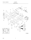 CONTROL PANEL Diagram and Parts List for CLCE500FW4  Crosley Washer Dryer Combo