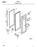 REFRIGERATOR DOOR Diagram and Parts List for FRS26WRCD2  Frigidaire Refrigerator