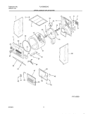 DRY CAB, DRM, HTR Diagram and Parts List for FLXG8960EW2  Frigidaire Washer Dryer Combo
