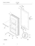 DOOR Diagram and Parts List for FFU1152DW1  Frigidaire Freezer