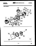 MOTOR PUMP, POWER DRY MOTOR AND PAR Diagram and Parts List for DW6600FM1  Frigidaire Dishwasher